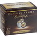 A box of Caffe de Aroma Hazelnut Cream coffee single serve cups.