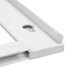 A white plastic sliding bottom lid with a latch.