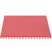 A red rectangular plastic shelf with holes.