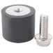 A black and silver metal bolt and black cylinder for a Paragon snow cone machine.