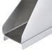 A stainless steel Tablecraft napkin holder with an angled metal beam.