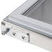 A stainless steel metal frame for an Avantco right hinged door.