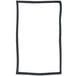 A black rectangular vinyl magnetic door gasket with a white background.