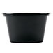 A black plastic container with a lid.