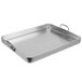 A silver rectangular Vollrath aluminum roasting pan with handles.