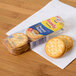A package of Lance Sandwich Crackers variety pack on a napkin.