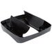 A black plastic container with two parts and two handles.