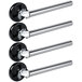 A group of Advance Tabco 5" metal stem casters.