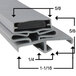 A grey PVC profile for a Hobart 266379-1 equivalent magnetic door gasket.