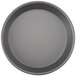 An American Metalcraft grey round pan with a white background.
