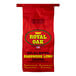 A red bag of Royal Oak Natural Wood Lump Charcoal with yellow text.