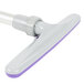 A white and purple vacuum attachment kit with a white plastic pipe and purple handle.