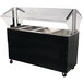 An Advance Tabco black ice-cooled buffet table with open wells.