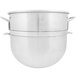 An Avantco stainless steel mixing bowl with two handles.