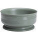 A grey Cambro Shoreline entree bowl with a green Meadow design.