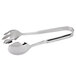 Vollrath stainless steel tongs with a spoon and fork handle.
