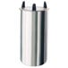 A Lakeside stainless steel drop-in dish dispenser with black handles.