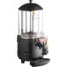 An Avantco black and clear hot beverage dispenser with a black lid.