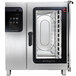 A close up of a stainless steel Convotherm Maxx Pro electric combi oven with easyTouch controls.