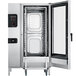 A large stainless steel Convotherm combi oven with the door open.