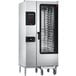 A Convotherm stainless steel roll-in electric combi oven with a glass door.