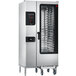 A large stainless steel Convotherm roll-in combi oven with a glass door.