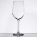 A clear Libbey Vina wine glass with a stem.