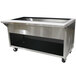 A stainless steel ice-cooled table with an enclosed base by Advance Tabco.
