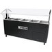 A black Advance Tabco enclosed base stainless steel hot food table with glass doors.