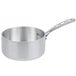 A silver Vollrath Wear-Ever sauce pan with a handle.