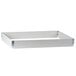 A white rectangular MFG Tray fiberglass sheet pan extender with metal corners.