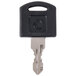 An Avantco key with a black plastic cover.
