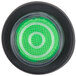 A green light in a black circle.