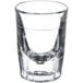 A Libbey clear fluted shot glass.