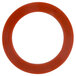 An orange rubber gasket with a red circle and white background.