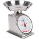 A stainless steel Edlund portion scale with a bowl on it.