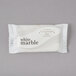 A white rectangular package of Dial White Marble bar soap with black text.