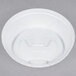 A white plastic Dart Optima lid with a reclosable tab on a white background.