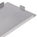 An Avantco stainless steel pan divider bar on a metal surface.