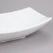 An American Metalcraft white rectangular stoneware bowl with a square edge.