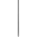 A silver metal pole on a white background.