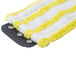 A yellow and white striped Unger SmartColor MicroMop pad.