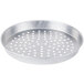 An American Metalcraft aluminum pizza pan with holes.