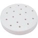 A white circular Globe patty press pad with holes.