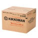 A brown box of 6 Kikkoman Less Sodium Teriyaki Marinade and Sauce containers with black and red text.