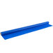 A roll of cobalt blue plastic table cover on a white background.