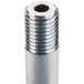 A stainless steel threaded rod with a nut on the end.