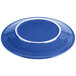 A Fiesta® Lapis chop plate with a white border.