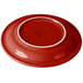 A red Fiesta® China appetizer plate with a white rim.
