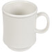 An ivory GET Tritan mug with a handle.